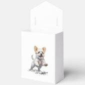 かわいい子犬のお菓子箱 – 愛犬家のためのパーティーグッズ フェイバーボックス (見開き)