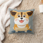 かわいい子犬のかわいいキャラクターデザイン クッション (ブランケット)