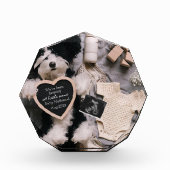 かわいい子犬のぬいぐるみ 出産予告 カード フォトブロック (正面)
