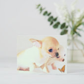 かわいい子犬のはがき ポストカード (スタンド正面)