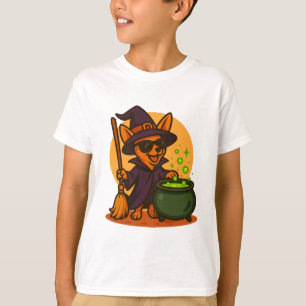 かわいい子犬のアウトライン子供へデザイン服、ベビー Tシャツ