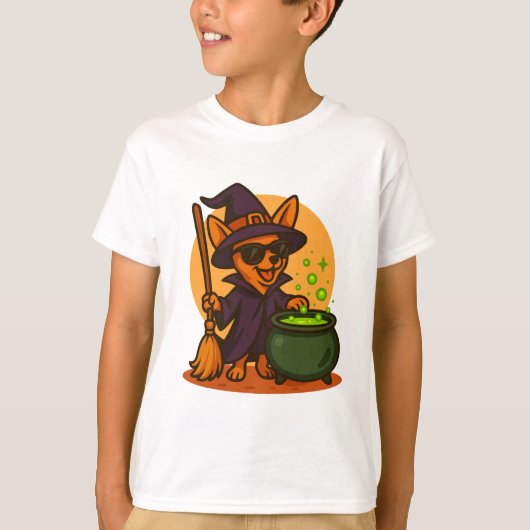 かわいい子犬のアウトライン子供へデザイン服、ベビー Tシャツ (正面)