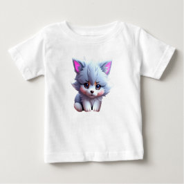 かわいい子犬のイメージのアニメスタイル ベビーTシャツ