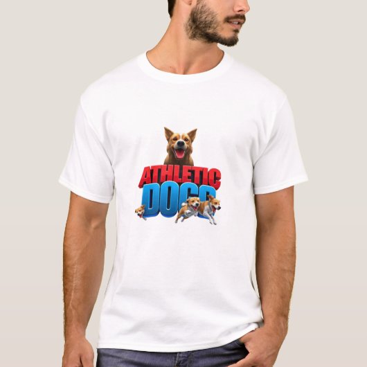 かわいい子犬のイラストのドッグTシャツ Tシャツ (正面)