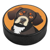 かわいい子犬のイラストレーション アイスホッケーパック (3/4)