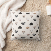 かわいい子犬のイラストレーション クッション (ブランケット)