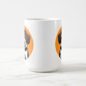 かわいい子犬のイラストレーション コーヒーマグカップ (中央)