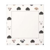 かわいい子犬のイラストレーション ノートパッド (正面)