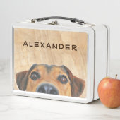 かわいい子犬のイラストレーション メタルランチボックス (インサイチュ)