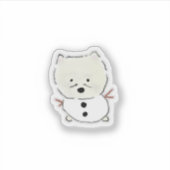 かわいい子犬のイラスト シール (正面)