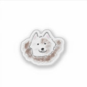 かわいい子犬のイラスト シール (正面)