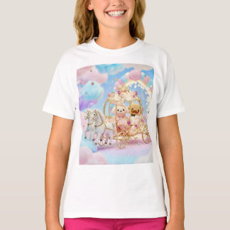 かわいい子犬のウェディング フェアリー テール カレッジ Tシャツ
