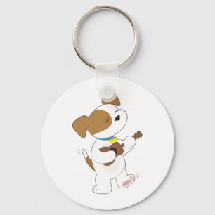 かわいい子犬のウクレレ キーホルダー