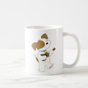かわいい子犬のウクレレ コーヒーマグカップ