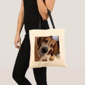 かわいい子犬のカスタム写真 トートバッグ (正面(商品))
