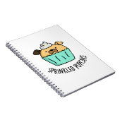 かわいい子犬のカップケーキのユーモア ノートブック (右側)