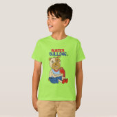 かわいい子犬のキャラクターデザイン 犬好き キッズ Tシャツ (正面フル)