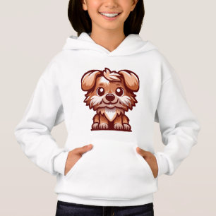 かわいい子犬のキャラクター・ガールズパーカー