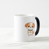 かわいい子犬のキャラクター モーフィングマグカップ (正面右)