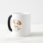 かわいい子犬のキャラクター モーフィングマグカップ (正面左)