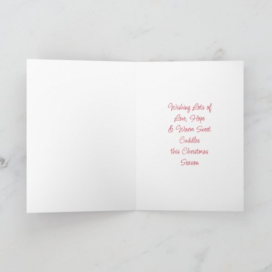 かわいい子犬のギフトボックスホリデークリスマス カード (内部)