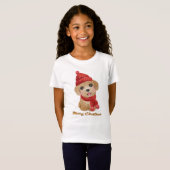かわいい子犬のクリスマス#2 Tシャツ (正面フル)