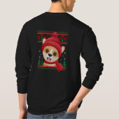 かわいい子犬のクリスマス Tシャツ (裏面)