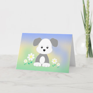 かわいい子犬のグリーティングカード カード