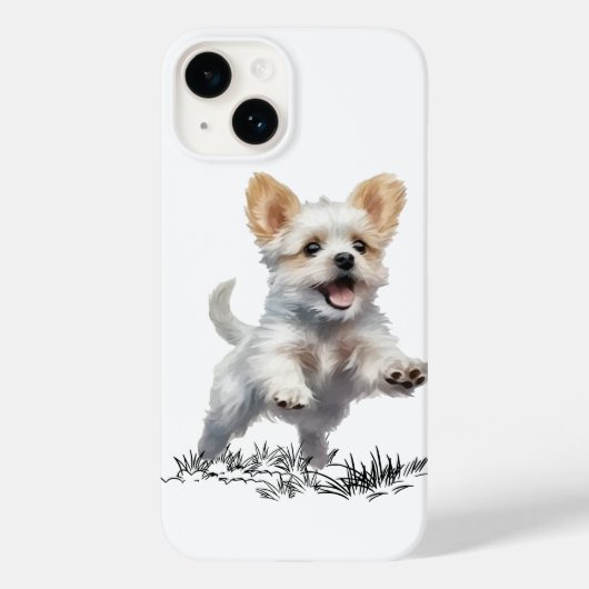 かわいい子犬のケースメイトiPhone 14ケース - おしゃれな犬 Case-Mate iPhoneケース (裏面)