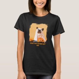 かわいい子犬のコスチューム オーダーメイド ハロウィン Tシャツ