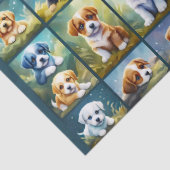 かわいい子犬のコラージュ、ベビー犬、 薄葉紙 (詳細)
