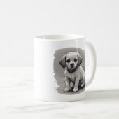 かわいい子犬のコーヒーマグ コーヒーマグカップ (正面右)