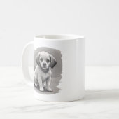 かわいい子犬のコーヒーマグ コーヒーマグカップ (正面左)