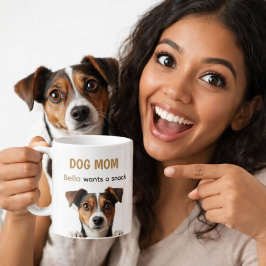 かわいい子犬のコーヒー引用デザインのドッグママ コーヒーマグカップ