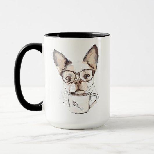 かわいい子犬のコーヒー マグカップ (左)
