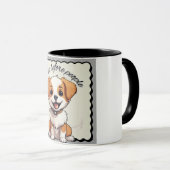 かわいい子犬のコーヒー マグカップ (正面右)