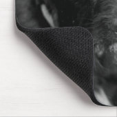 かわいい子犬のシュナウツァーテリアの白黒のマウスパッド マウスパッド (コーナー)