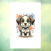 かわいい子犬のスプラッシュ彫刻ベクター デザイン_1 ウィンドウサイン (シート3)