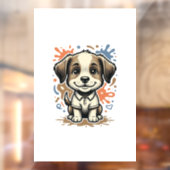かわいい子犬のスプラッシュ彫刻ベクター デザイン_1 ウィンドウサイン (シート2)