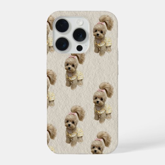 かわいい子犬のスマホケース iPhoneケース (裏面)