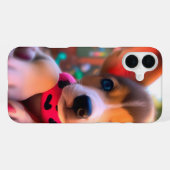 かわいい子犬のスマホケース iPhoneケース (裏面横)