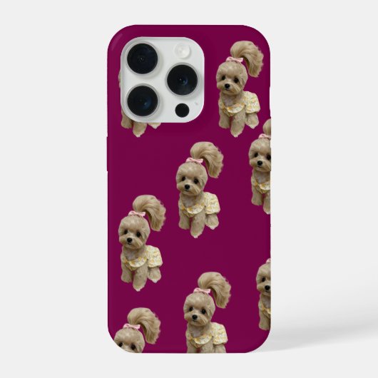かわいい子犬のスマホケース iPhoneケース (裏面)