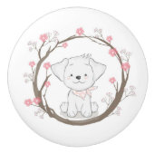 かわいい子犬のセラミックノブ セラミックノブ (正面)