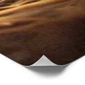 かわいい子犬のダークブラウンと白 ポスター (角)