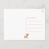 かわいい子犬のチワワの面白い誕生日カード、チワワの誕生日メッセージ ポストカード (裏面)