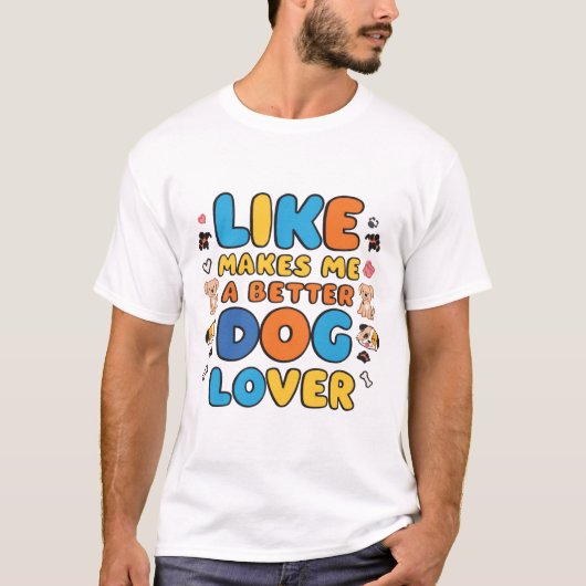 かわいい子犬のデザインが好きな犬好きさんへ Tシャツ (正面)
