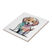 かわいい子犬のデザイン タイル (側面)