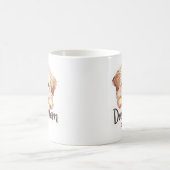 かわいい子犬のドッグママ デザイン コーヒーマグカップ (中央)