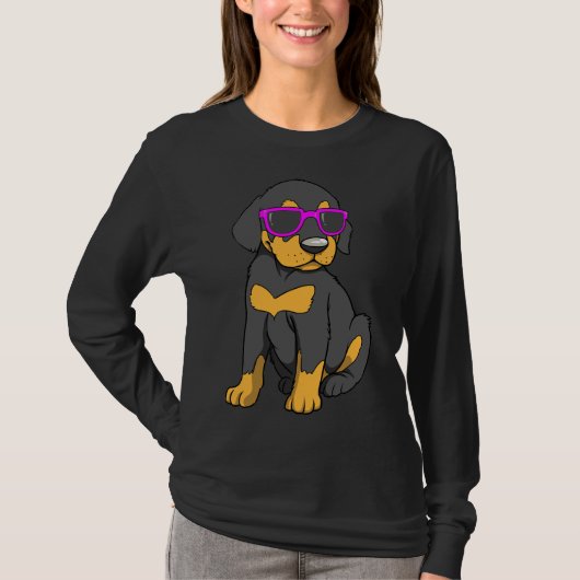 かわいい子犬のドバーマン Tシャツ (正面)