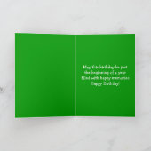 かわいい子犬のハッピーバースデーグリーティングカード カード (内部)